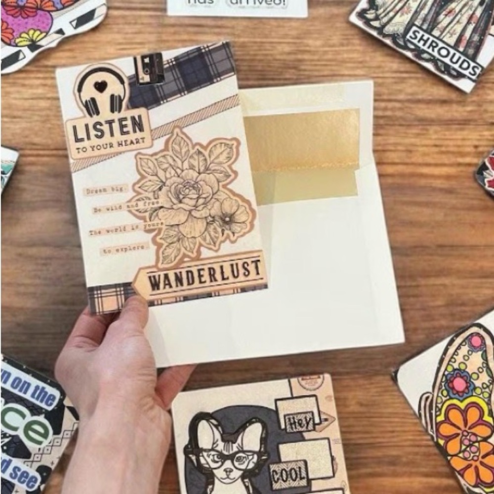 Wanderlust Floral Greeting Card | Handmade